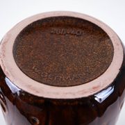 Brown ceramic vase, German design, 1960s, made in West Germany