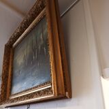 Painting under wood XIX th