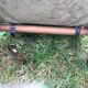 3 vintage khaki wood and suede heaters 70s
