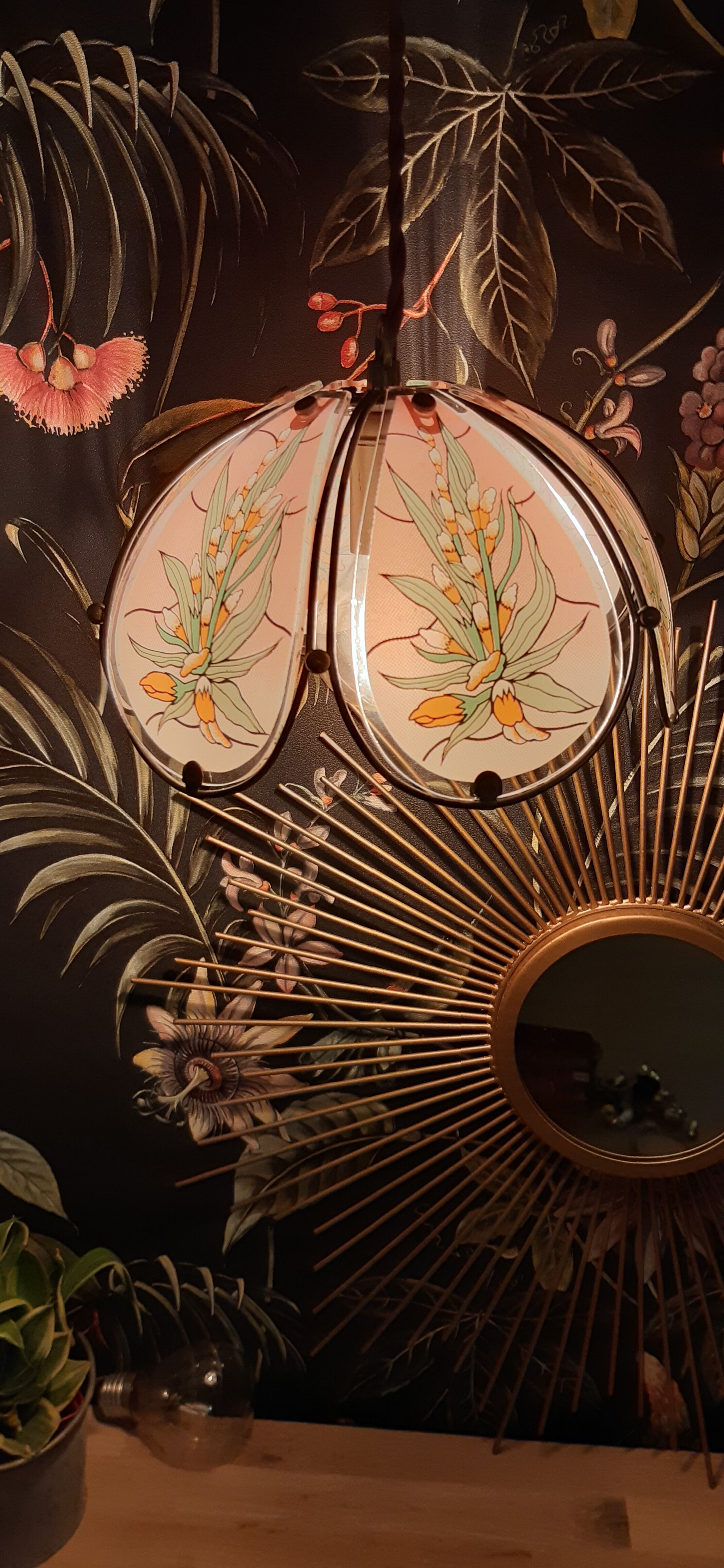 Suspension vintage art déco