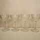 4 Transparent wine glasses