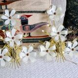 Two Eglo wall lights with vintage Murano flowers 70/80