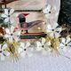 Two Eglo wall lights with vintage Murano flowers 70/80