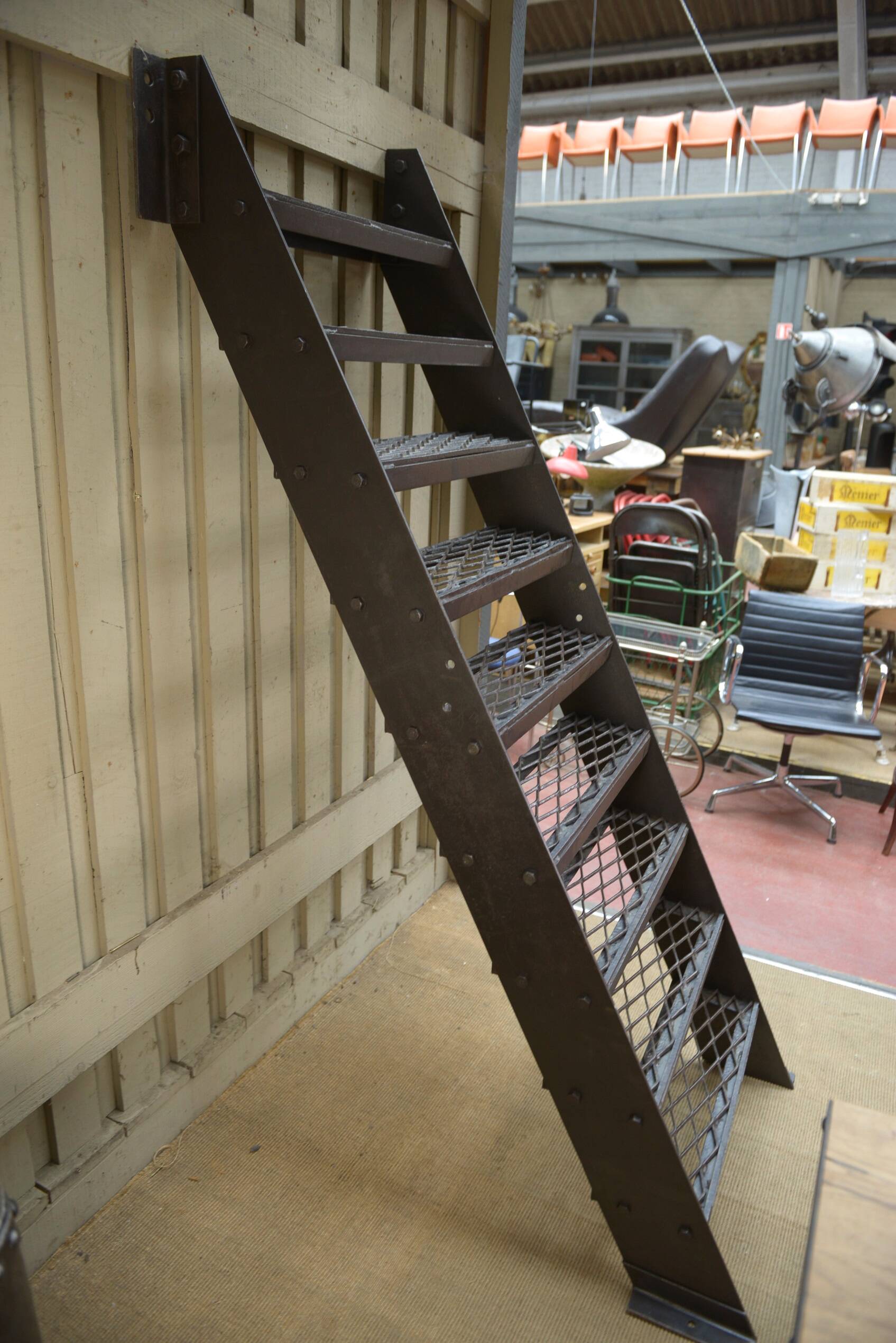 Escalier d'usine en acier 1940
