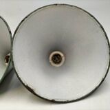 Enamelled sheet metal cone pendants