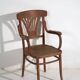 Ancienne chaise de bureau en bois courbé (c.1920)