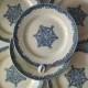 6 dessert plates ironstone J. Vieillard Bordeaux "Garland"