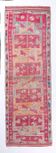 Raspberry Pink Tribal Vintage Runner Rug, Turkish Hallway Carpet,102x322 Cm