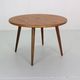 Scandinavian modern teak round coffee table, 1960's denmark