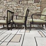 Set of 3 vintage Knoll Antimott armchairs 1960