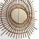 Miroir mural vintage bambou & laiton – France, circa 1950