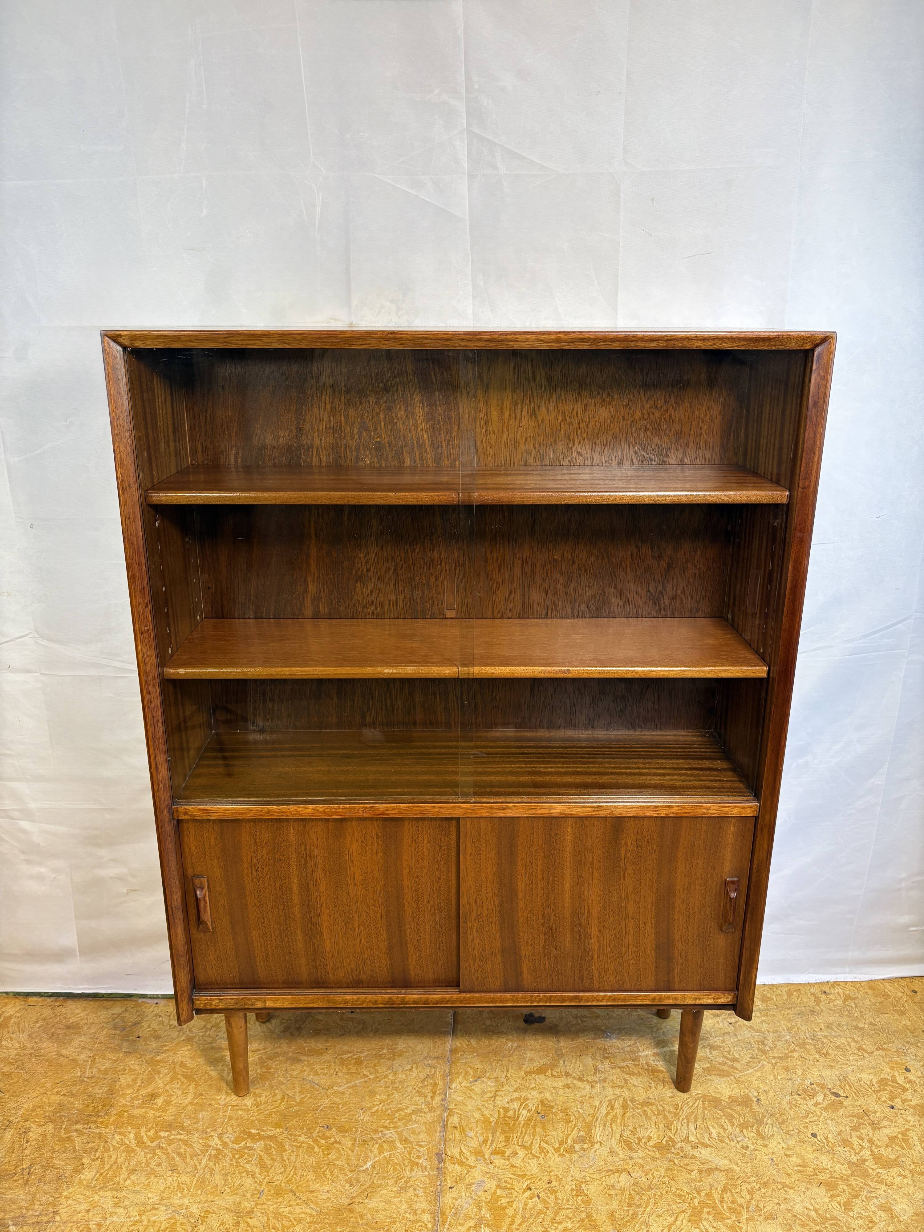 Mid Century Retro Teak Bookcase / Display Cabinet by Herbert E. Gibbs 1960