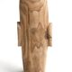 Minimalist sculpture of a head in light wood, 1970s