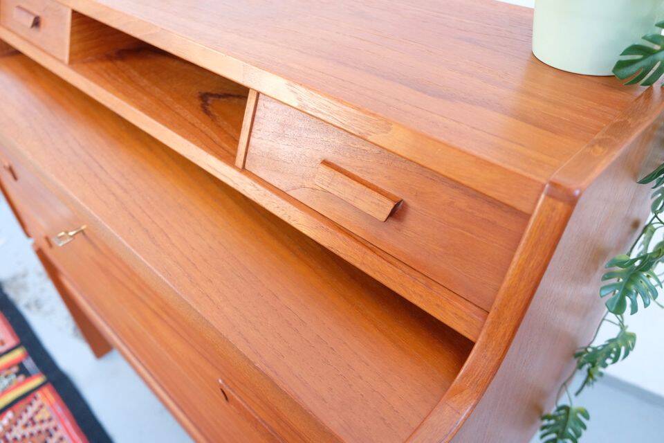 Iversen teak secretary, Danish style from the 1960s-70s.