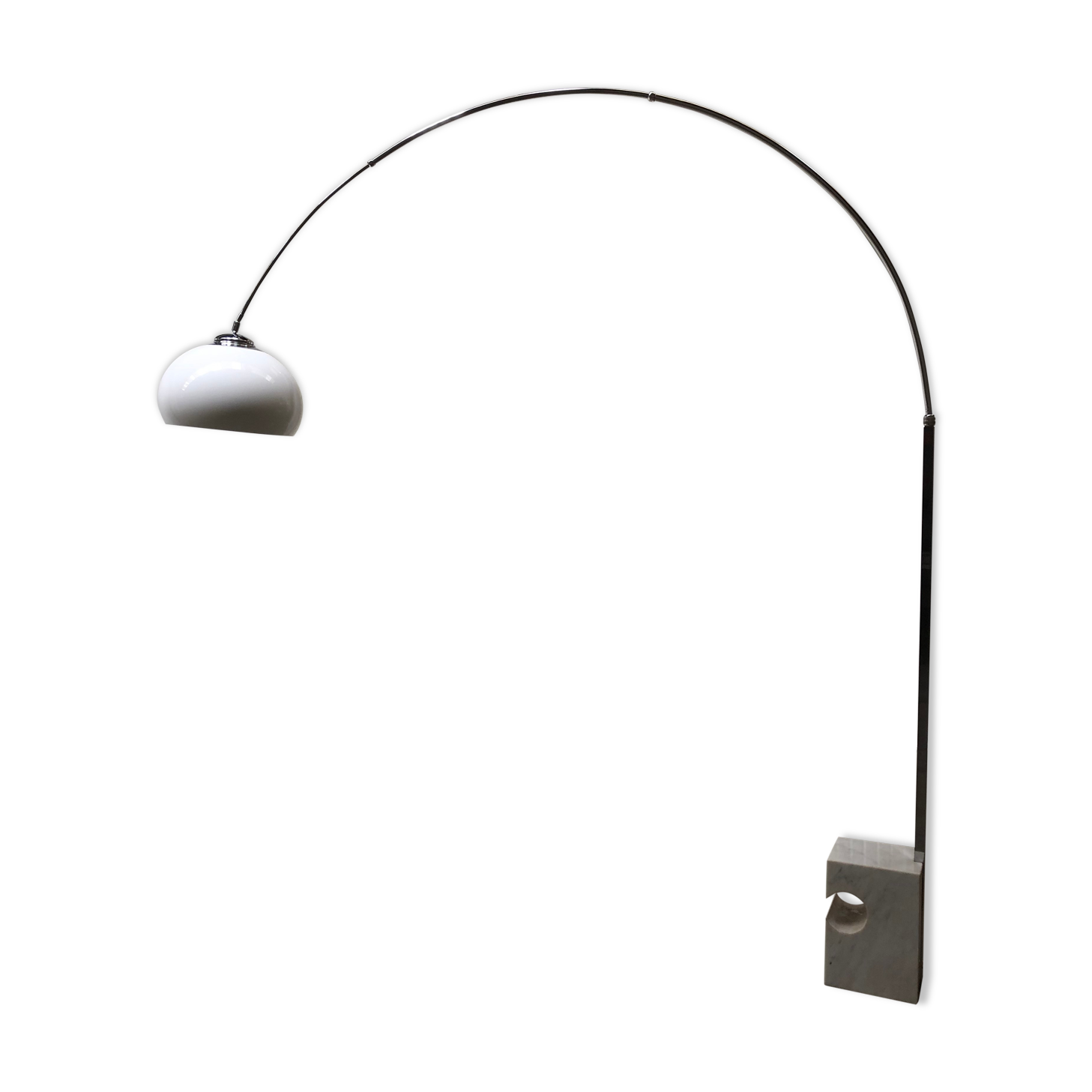 Floor lamp chrome arch vintage 70s