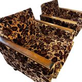 Set of 2 vintage floral armchairs