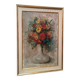 Still life painting with a vase of flowers by Osman DE Scolari (Palermo, 1908 - Florence, 1998)
