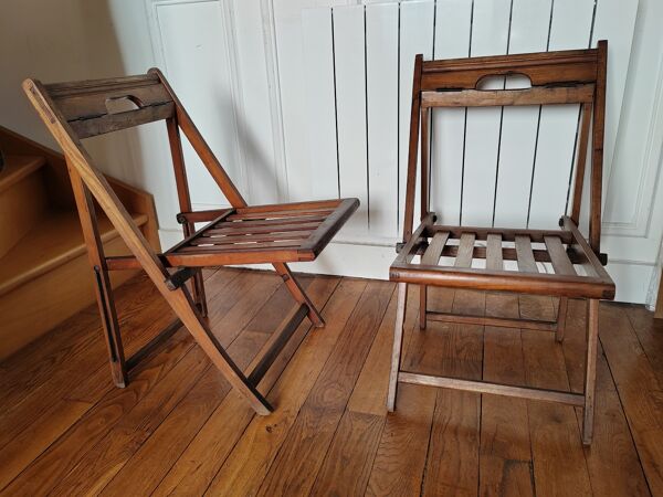 Chaise pliante de bateau vers 1920