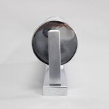 1930s Bauhaus tubular wall light, chrome & glass, Czechoslovakia