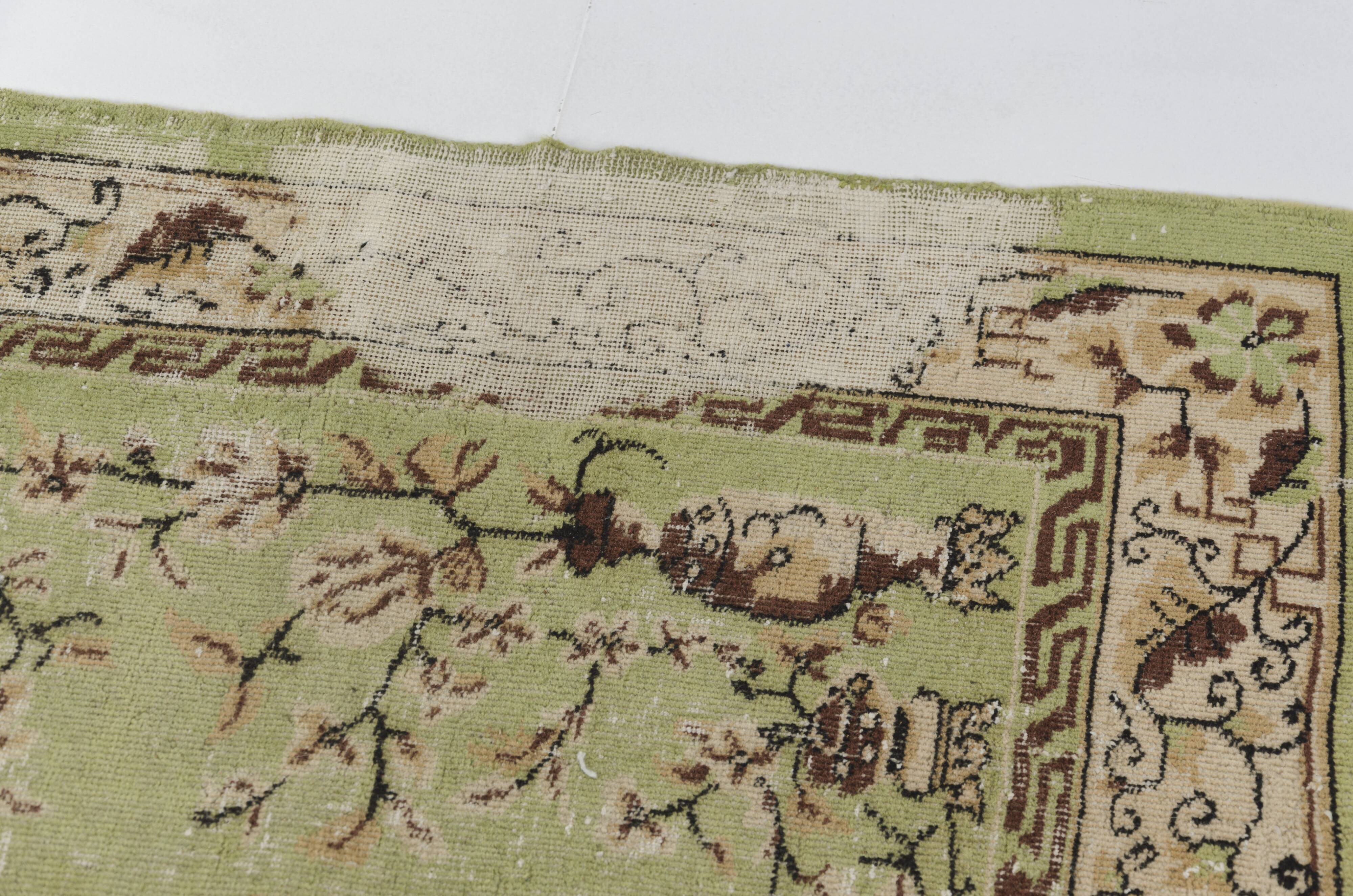 Green Oushak Turkish Carpet sku 861