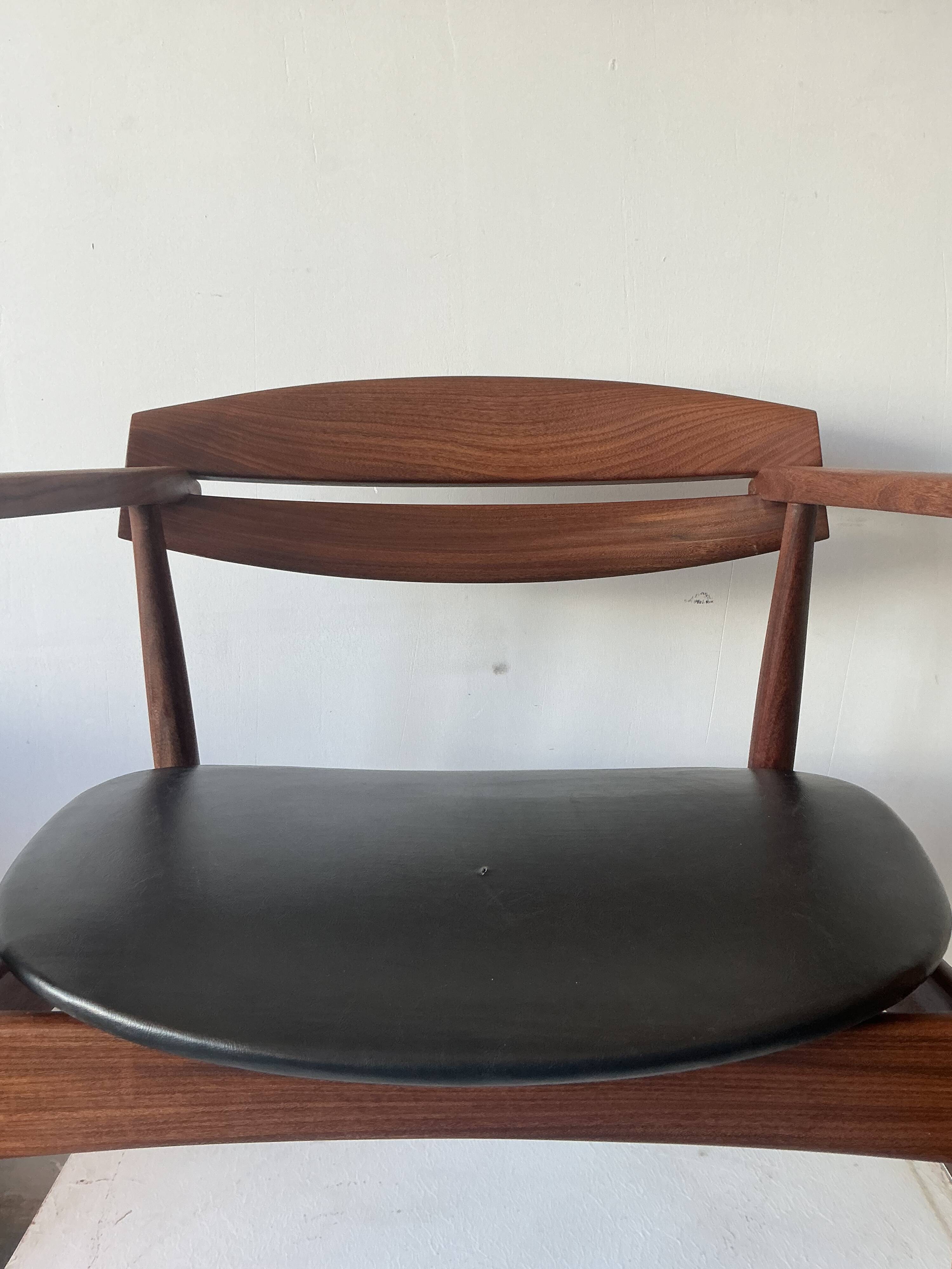 Fauteuil de bureau danois en teck