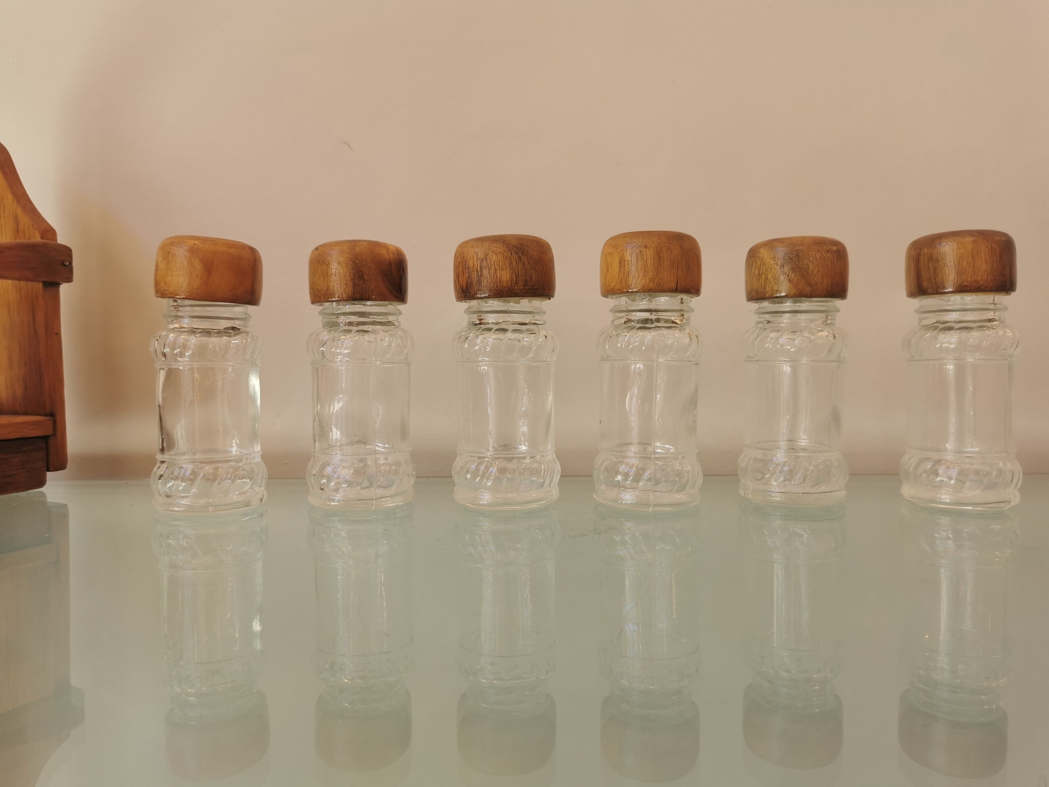 Wooden spice wall servant 60s/70s