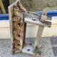 Oak bench style high period garden patina