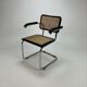 Fauteuil Cesca noir de fabrication italienne, années 1970