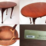 Table à thé de style ancien ovale en bois d'érable massif drexel heritage étiquette originale table design 1970