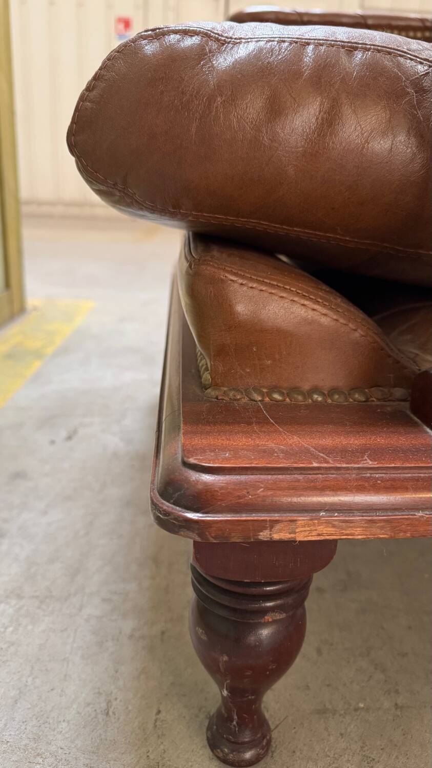 Vintage brown leather armchair