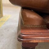 Vintage brown leather armchair