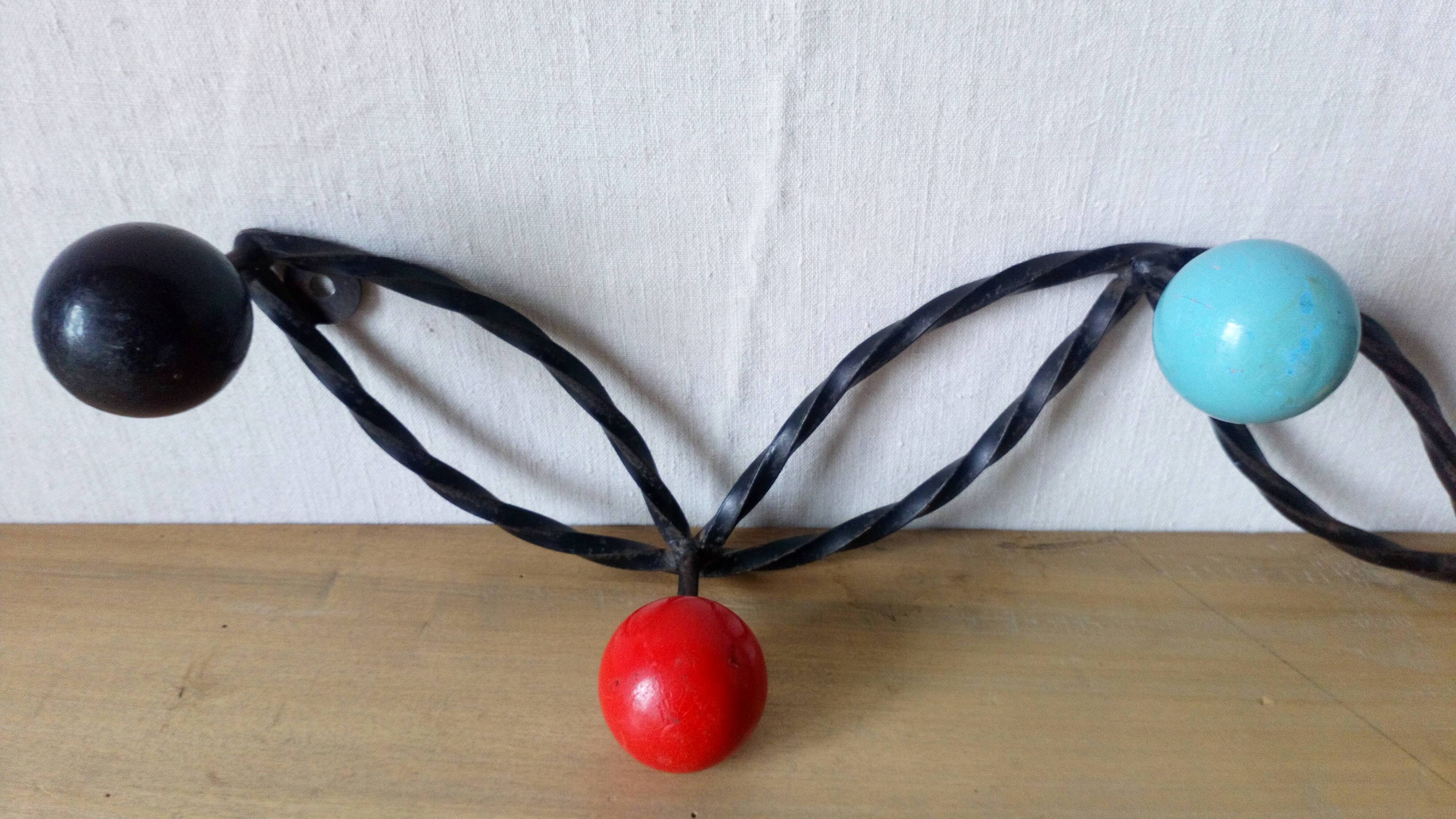 Coatrack 1950 balls multicoloured vintage