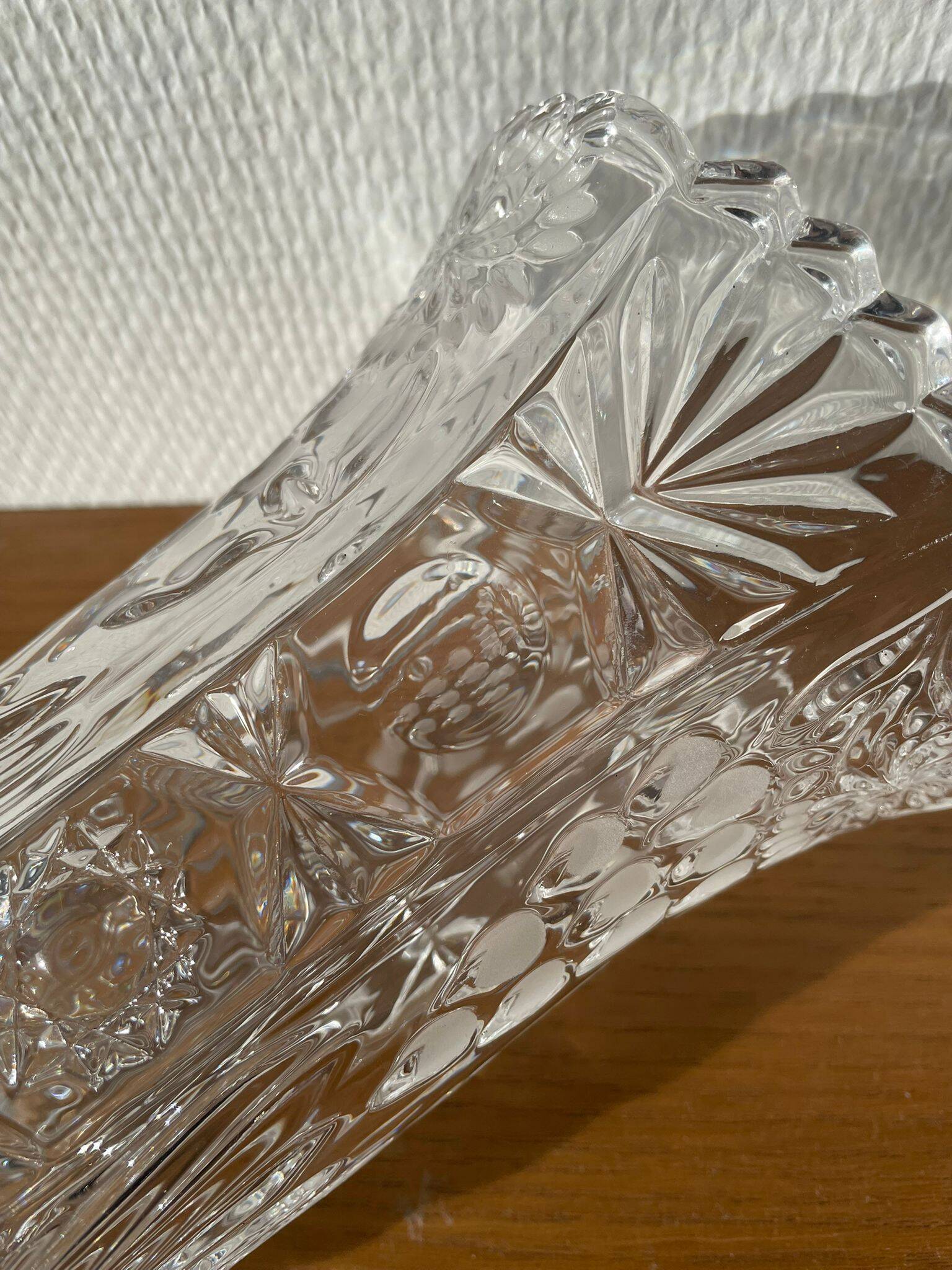Cut crystal vase