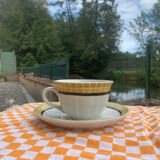 Old coffee service with yellow decor