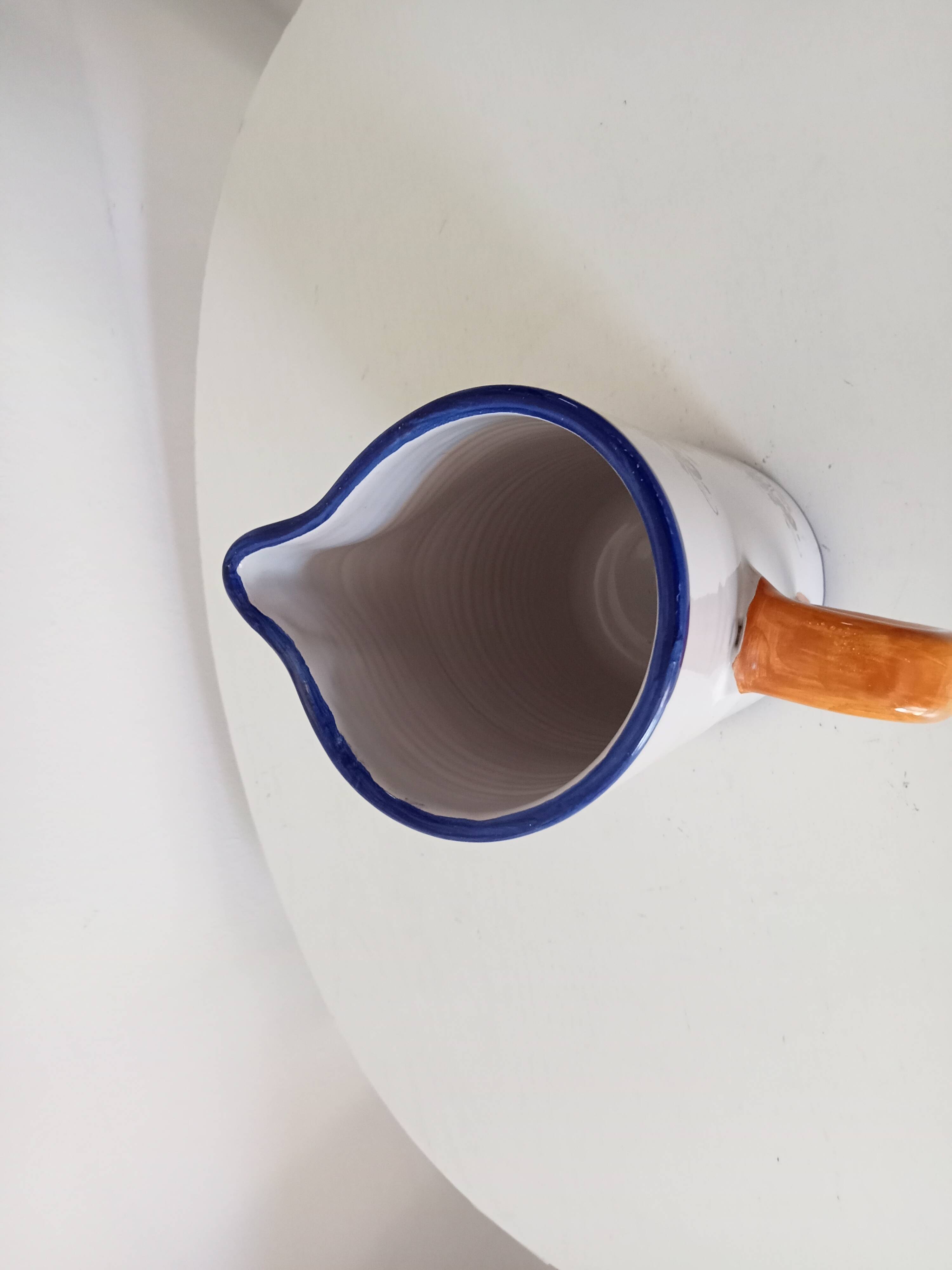 Vintage 60s hand painted pitcher Talavera Spain