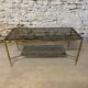 Vintage 1970s brass neoclassical style coffee table