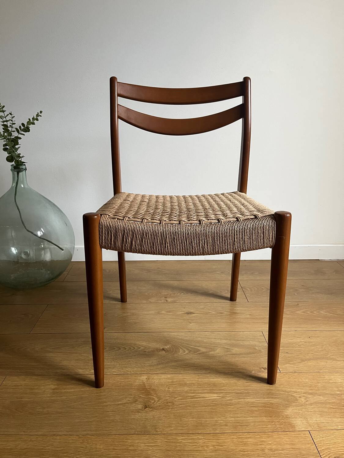 Chaise vintage en corde danoise