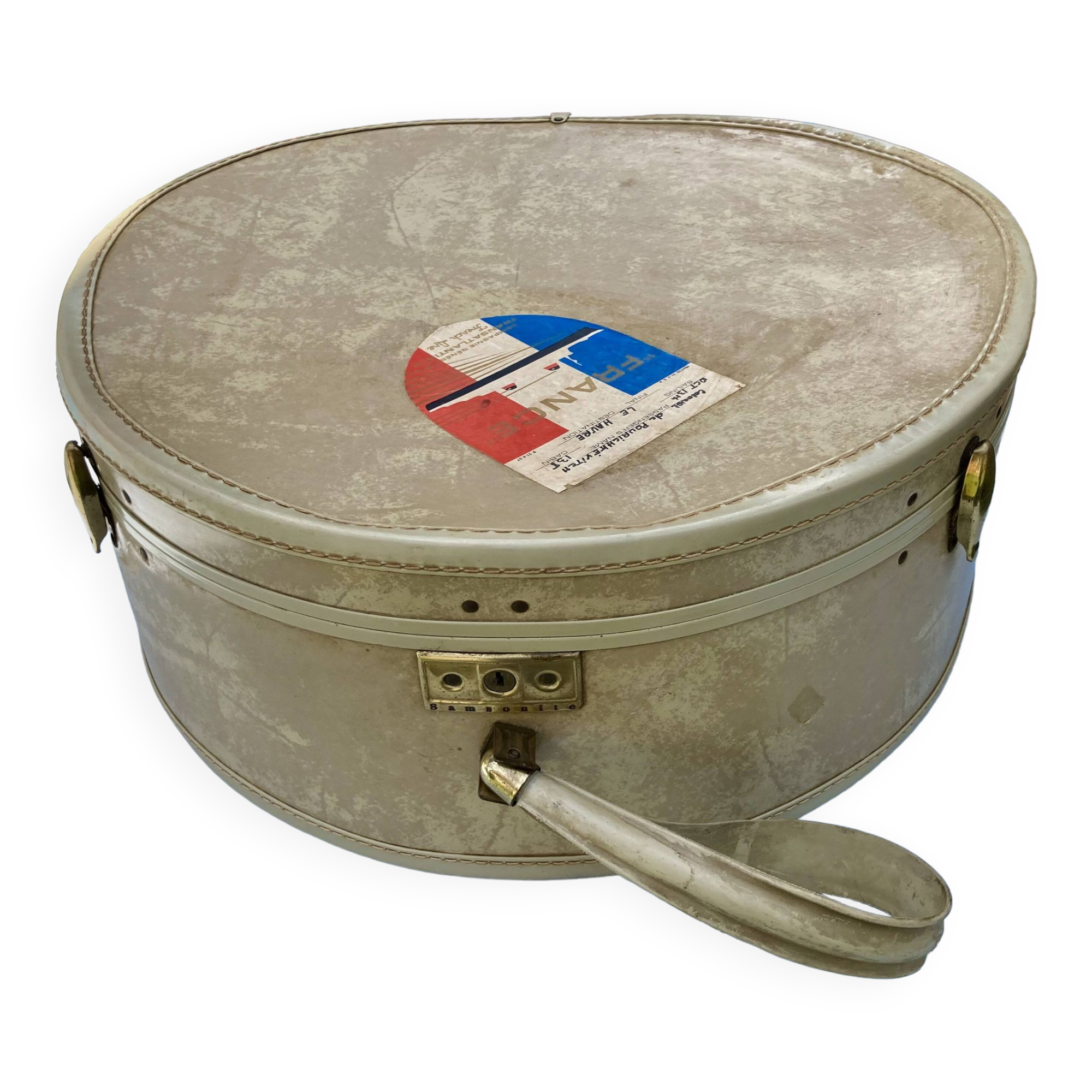 Vintage samsonite streamlite hat suitcase - liner france