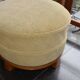 Pair of Art Deco armchairs and poufs