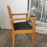 Art deco oak armchair 1940/1950