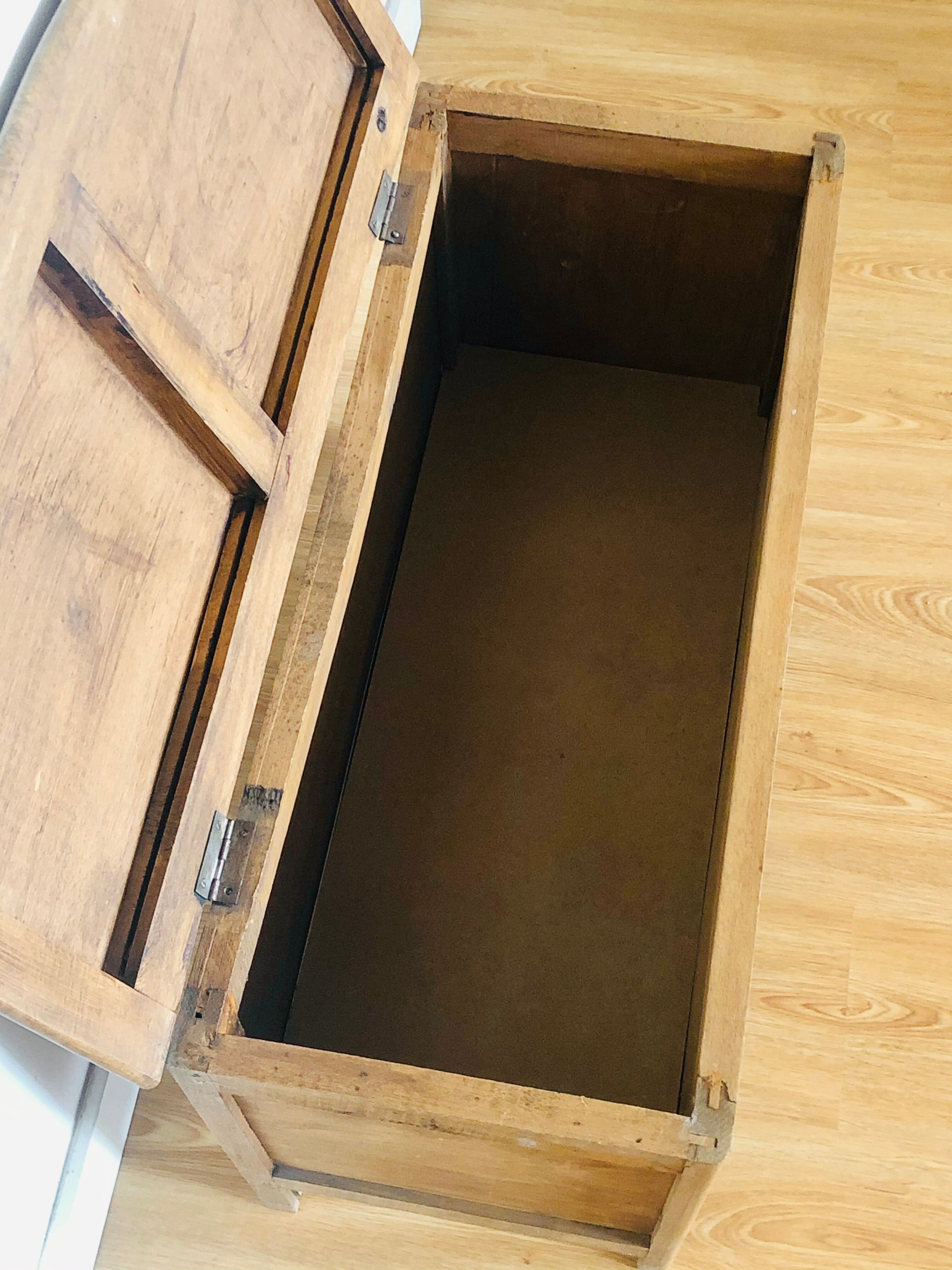 Old wooden storage box L75cm