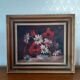 Tableau bouquet de coquelicots bleuets et marguerites