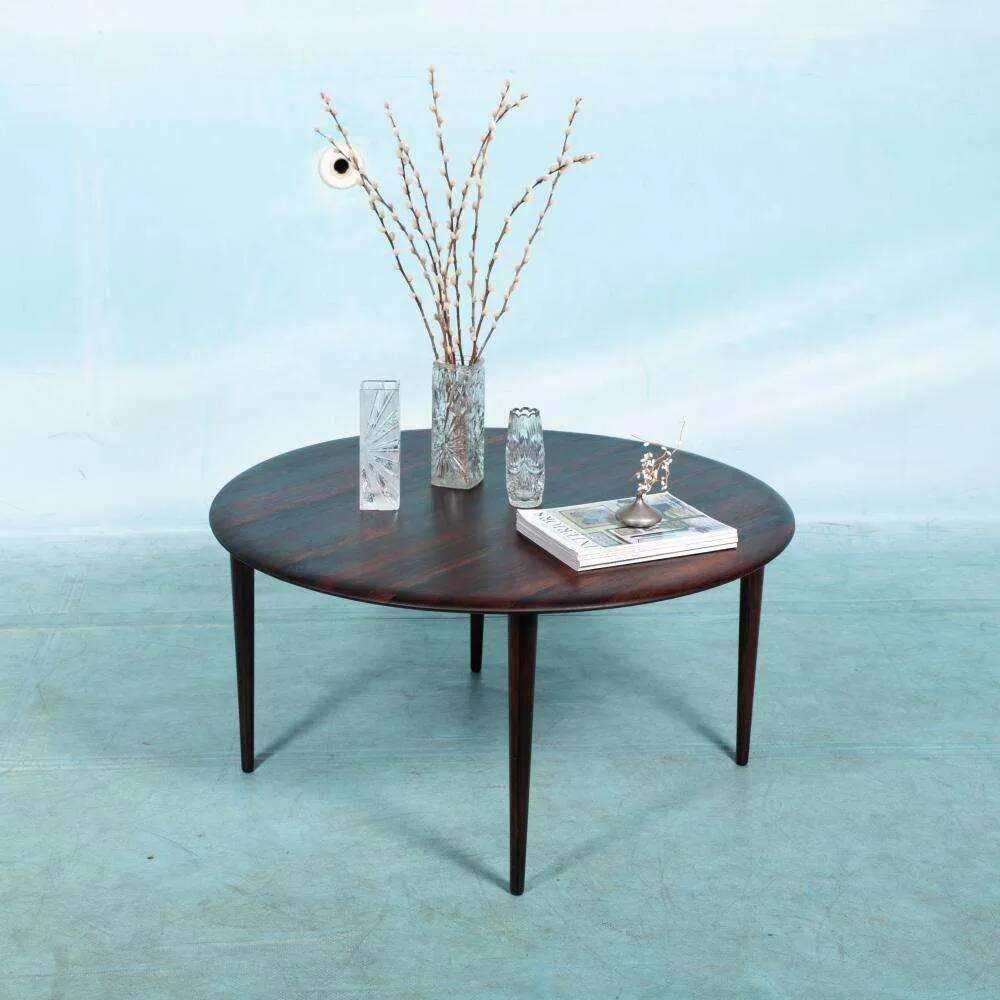 Coffee table France & Son in rosewood, Midcentury coffee table.