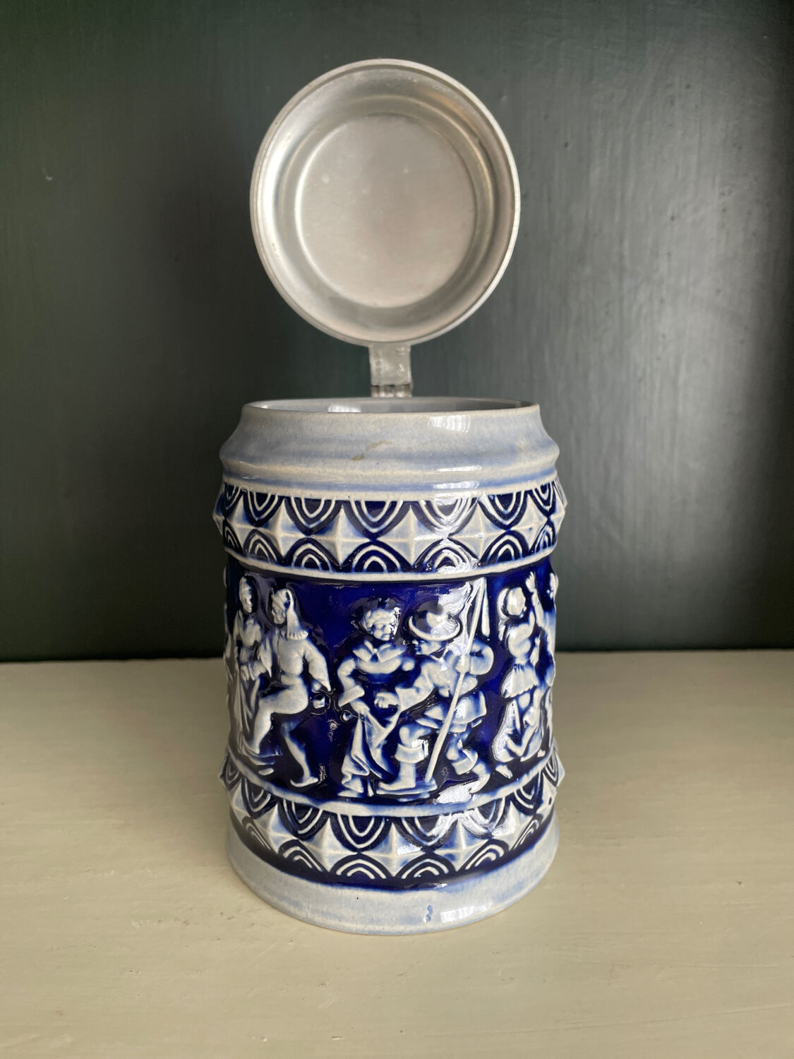 Westerwald stoneware beer mug.