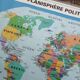 Old school MDI map: The world, political planisphere and relief.