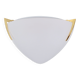 Regency Brass and White Glass Ceiling Lamp from Milan, Spain, 1970s