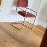 Chaise cantilever chromées vintage Bauhaus Cesca