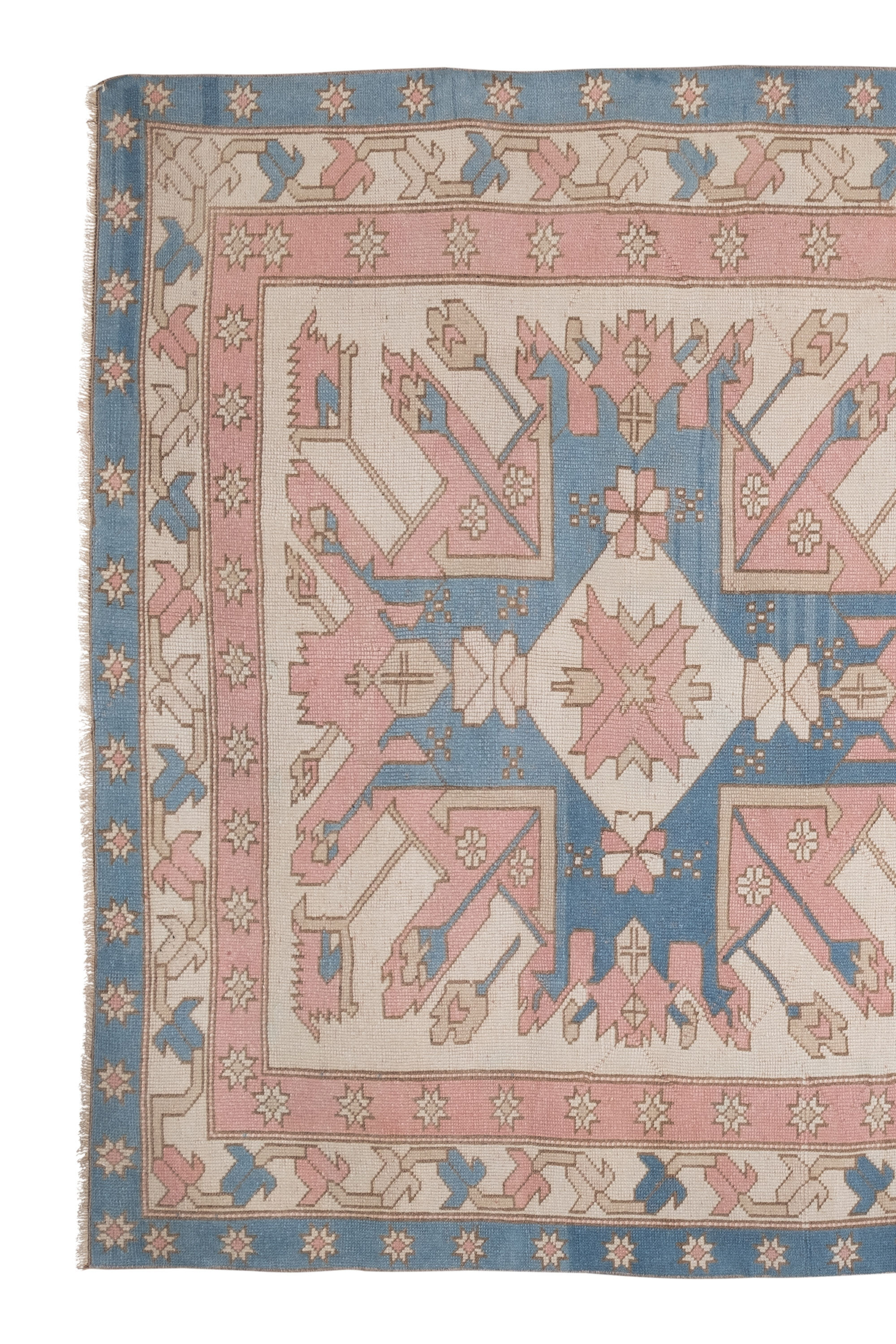 Large Vintage Turkish Oushak Rug 1970s 206 X 295 cm