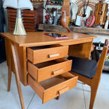 Vintage desk with tapered legs