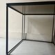 coffee table in wired metal and black smoked glass, 1970 design